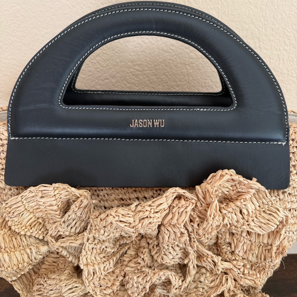 Jason Wu Rose Straw Tote Bag - Picture 3 of 13